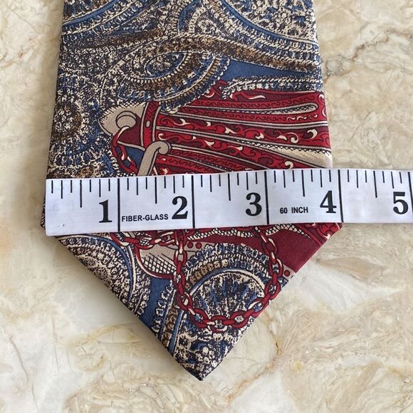 Christian Dior 100% Silk Multi Colour Print Tie Vintage - Picture 9 of 9